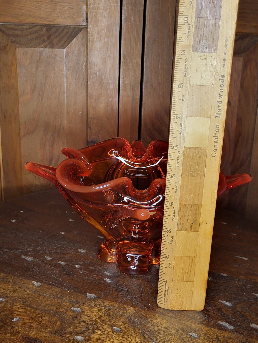 Hand-Blown Pink Glass Centerpiece Bowl - Picture 8 of 14